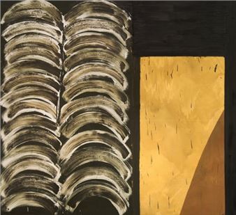 Installation view of Basil Beattie exhibition at Hales London.