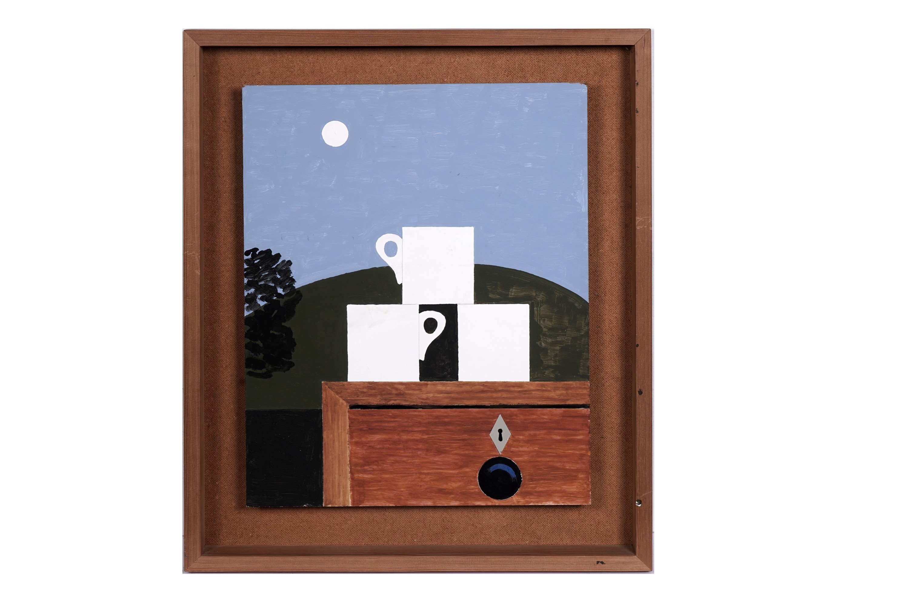 Kenneth Rowntree | Landscape with three mugs | MutualArt