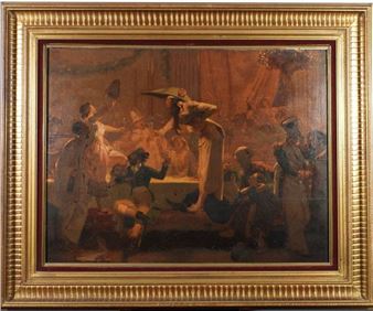 A masked ball supper - Eugène-Ernest Hillemacher