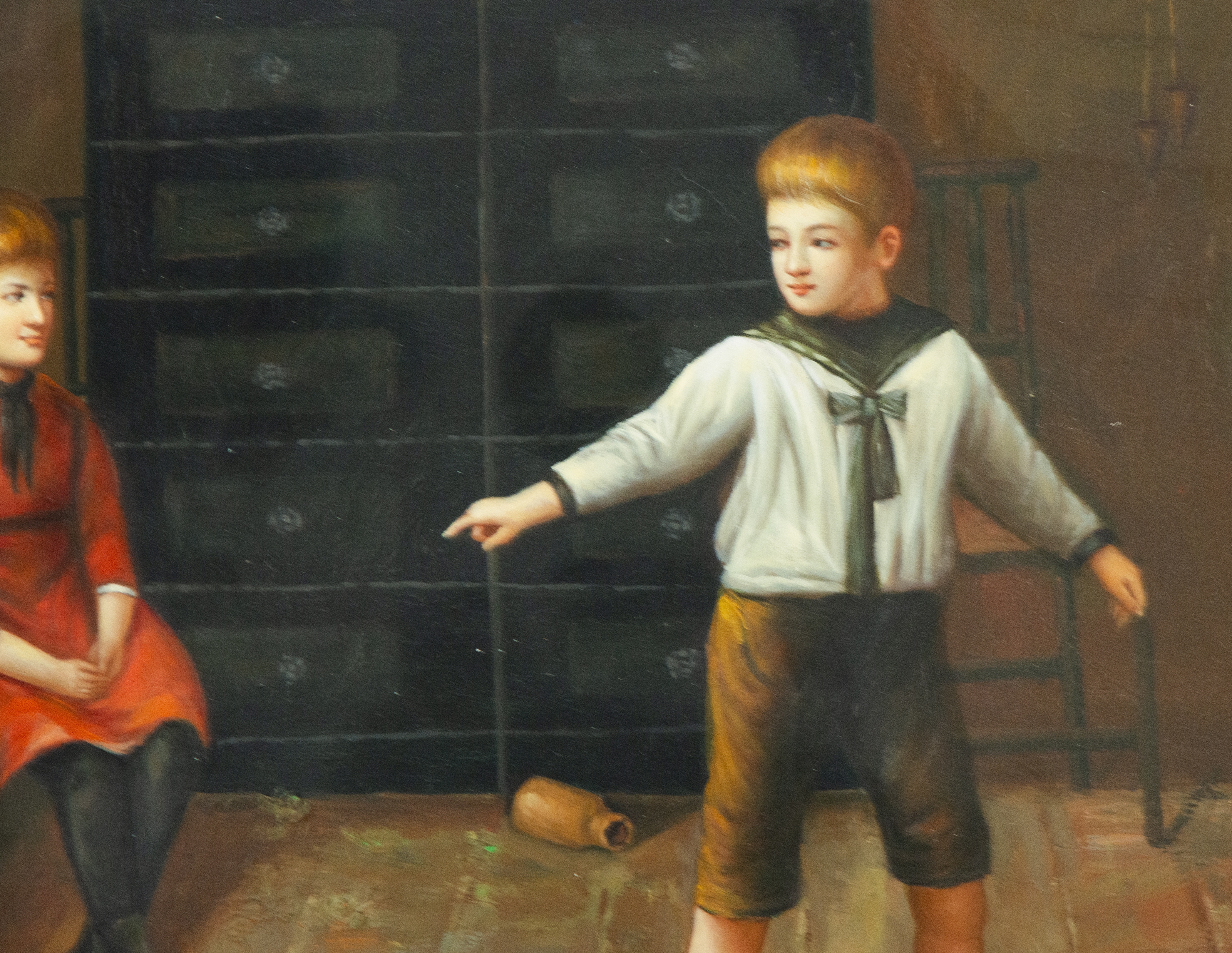 G. Ronner | Escena infantil en un desván | MutualArt
