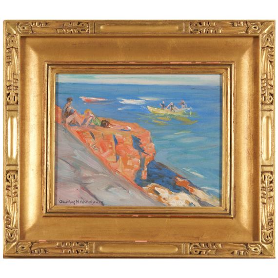 Charles Herbert Woodbury | Red Rocks Bathers (1932) | MutualArt
