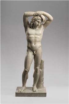A ROMAN MARBLE STATUE OF NARCISSUS