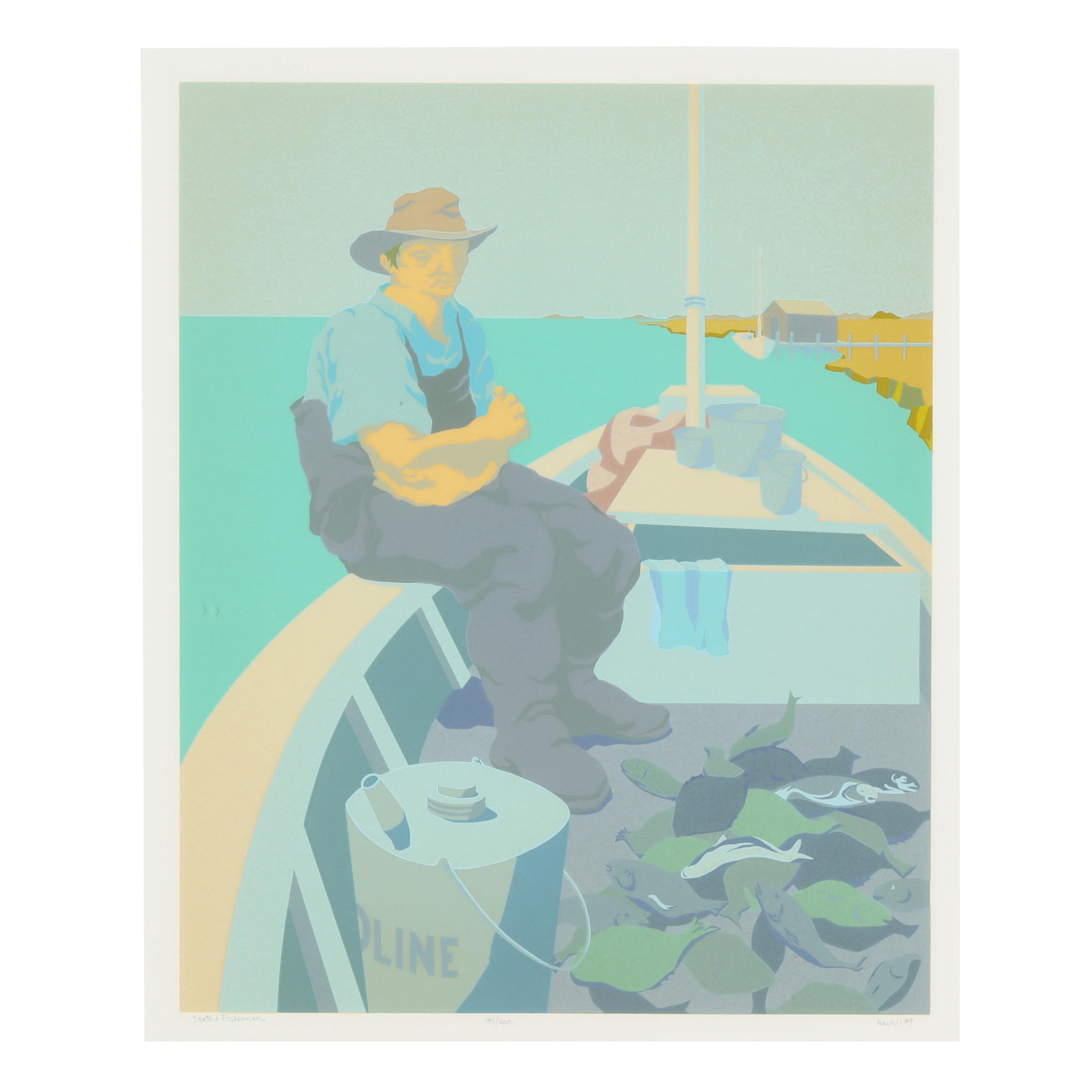 Claude Howell | Seated Fisherman (1989) | MutualArt