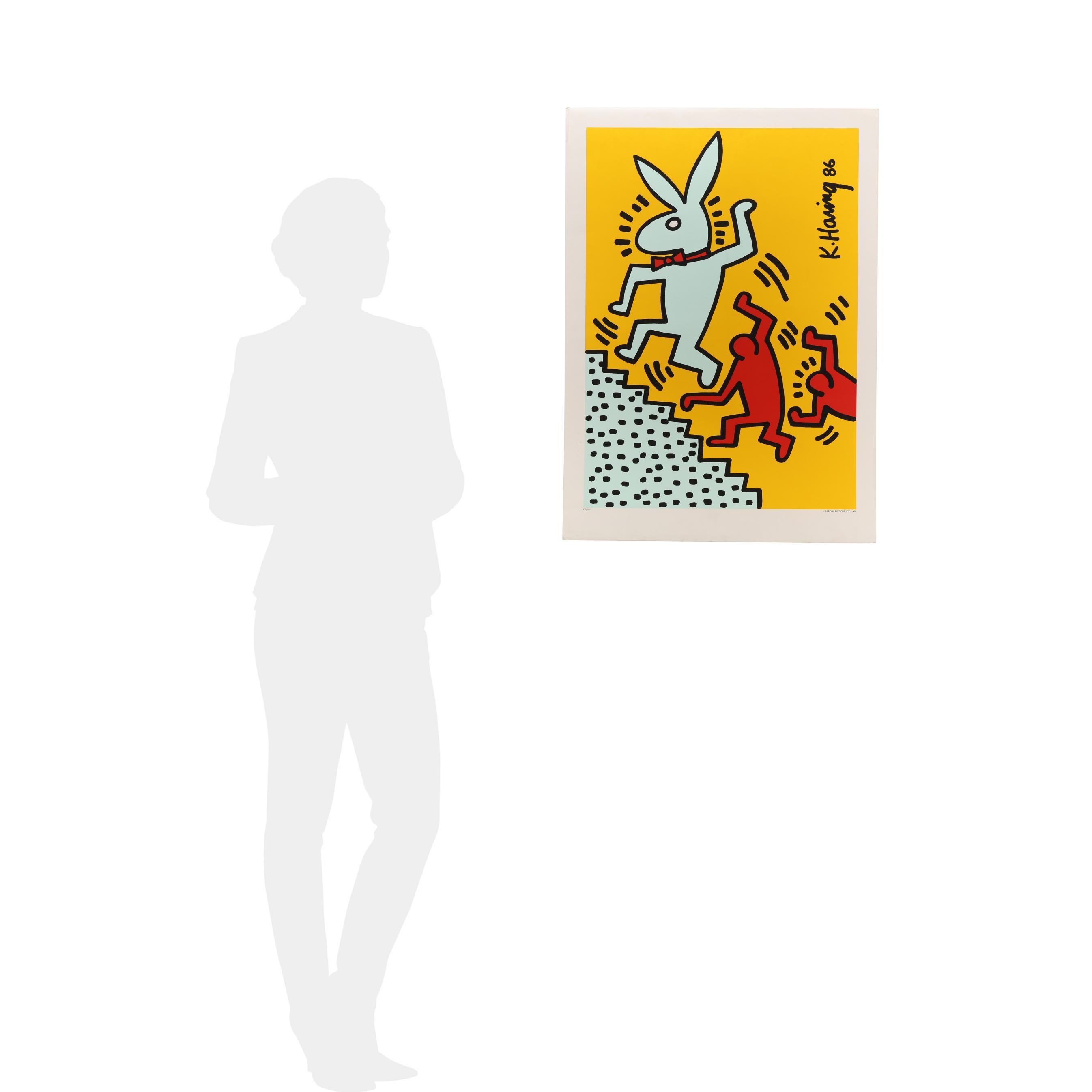 Keith Haring | Bunny on the Run (1990) | MutualArt