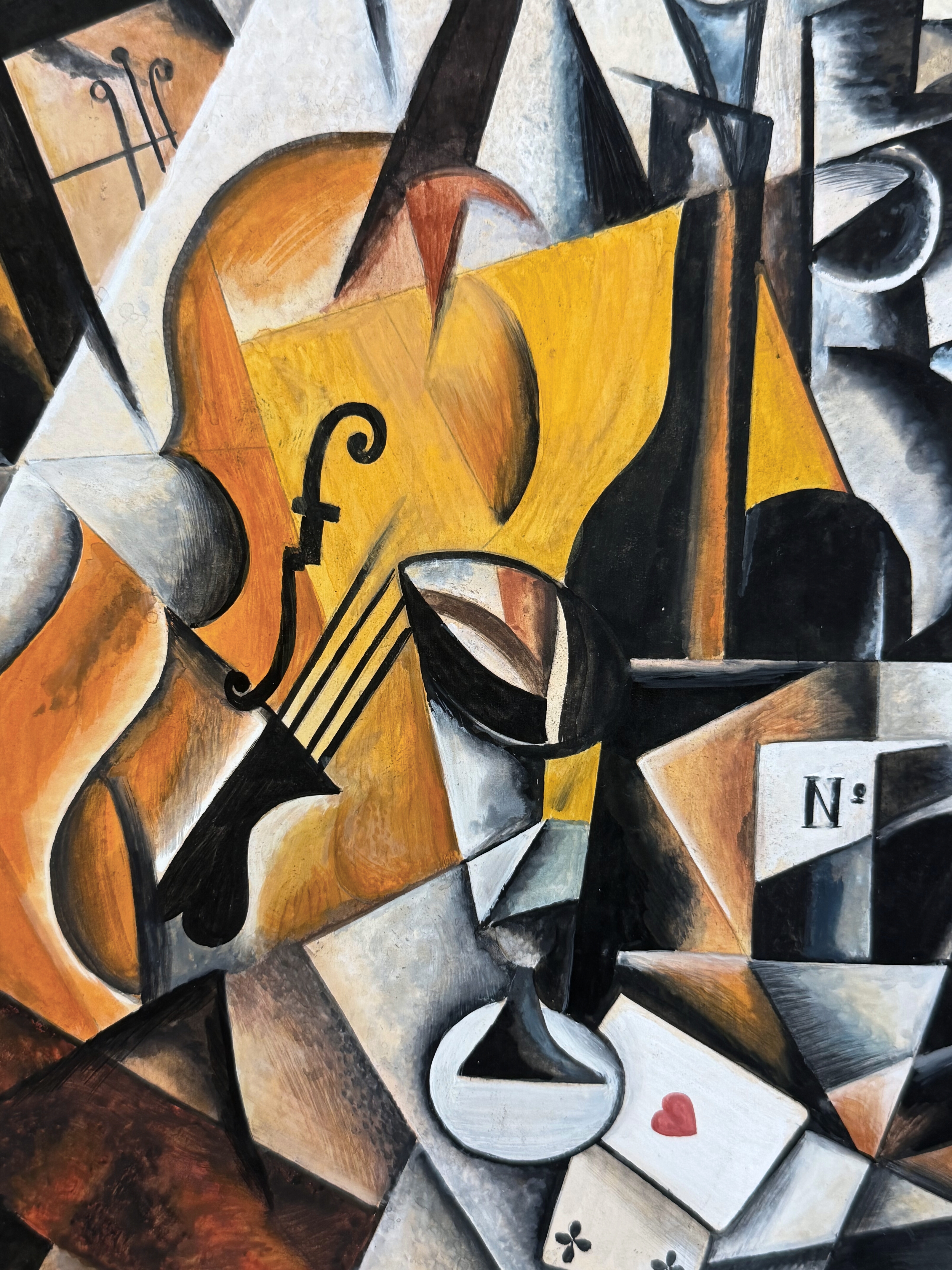 Jean Pougny | Cubist Composition with Musical Instruments and Playing ...