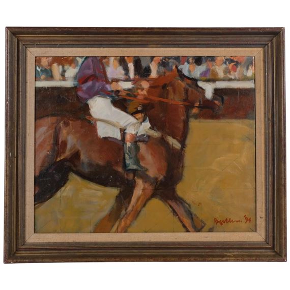 Roger Coleman | horse racing scene (1994) | MutualArt