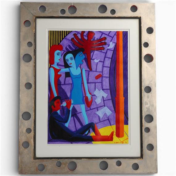 Christopher Battye | abstract street scene at night (91) | MutualArt