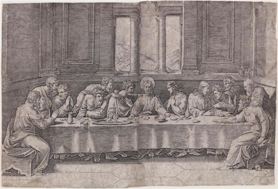 Marcantonio Raimondi | The Last Supper (1515) | MutualArt