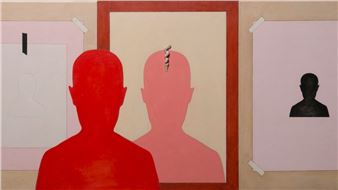 Installation view of Barbara Bullock exhibition at Woodmere Art Museum.