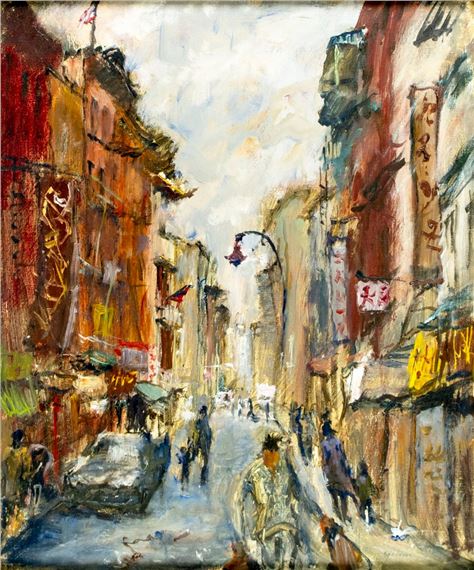 Anthony Springer | Cityscape - Side Street, Chinatown, NY (Circa 1987 ...