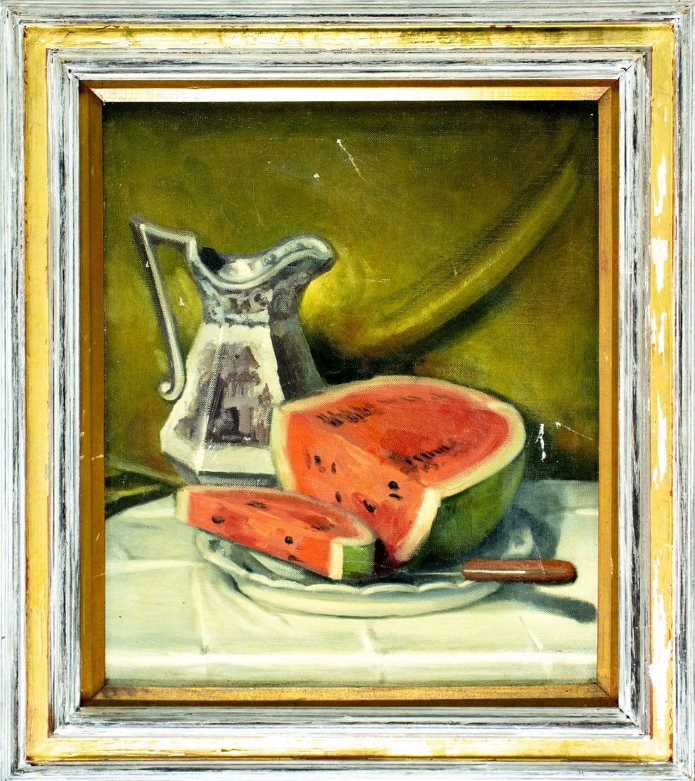 Rizzo | Still Life with Jug and Watermelon (1959) | MutualArt