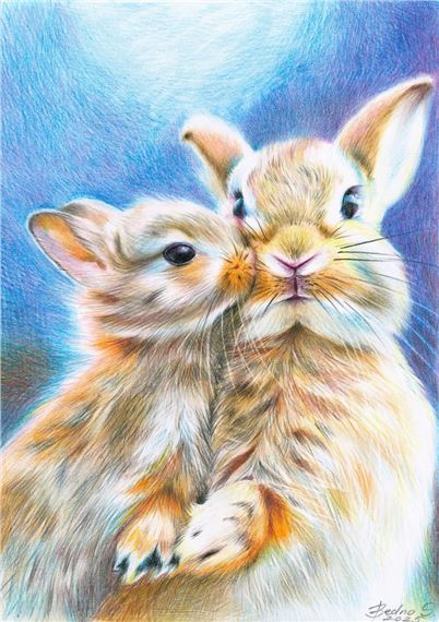 Svetlana Bedna | Two Rabbits | MutualArt