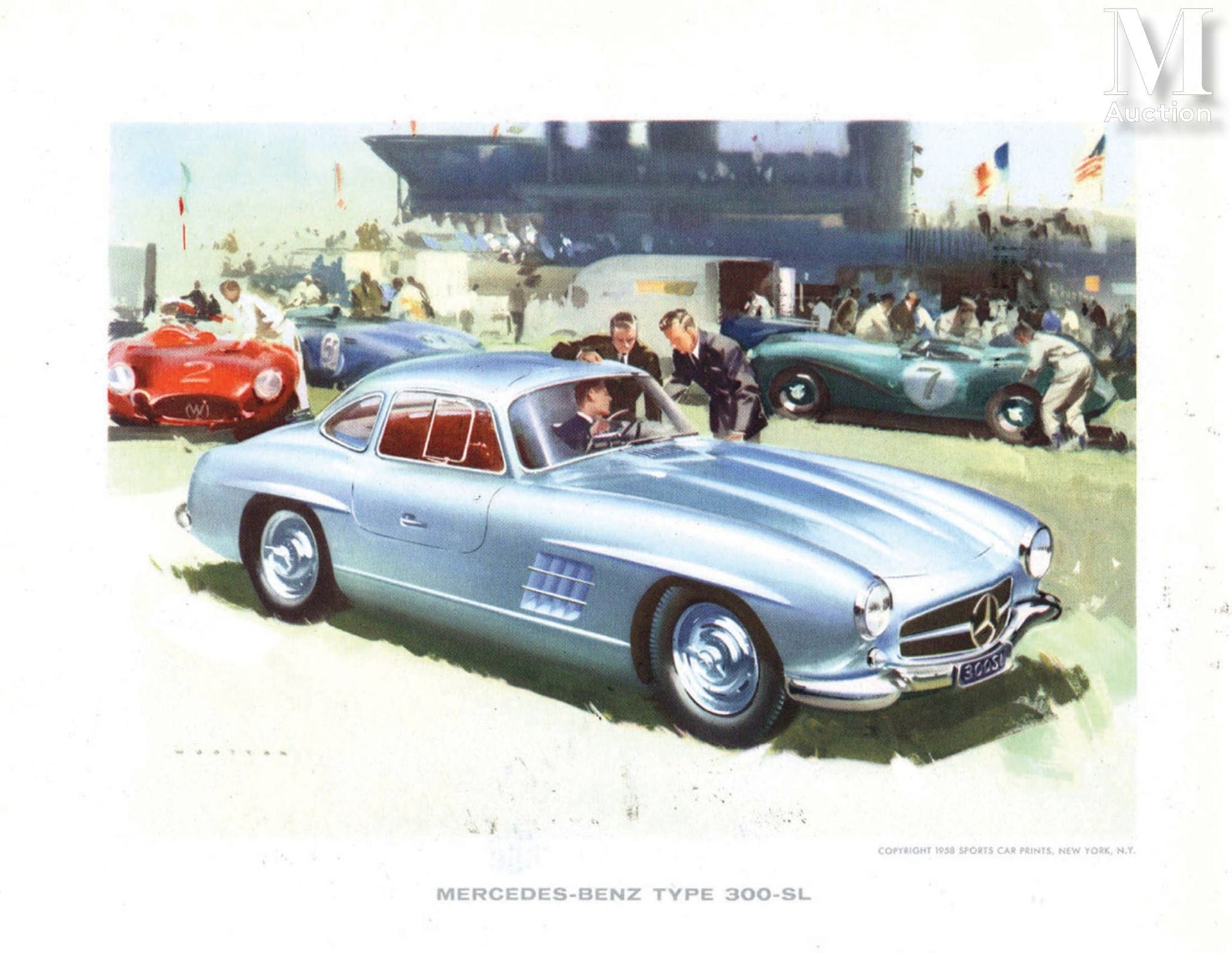 Frank Wootton | Mercedes Benz 300 SL Sport Cars (1952) | MutualArt