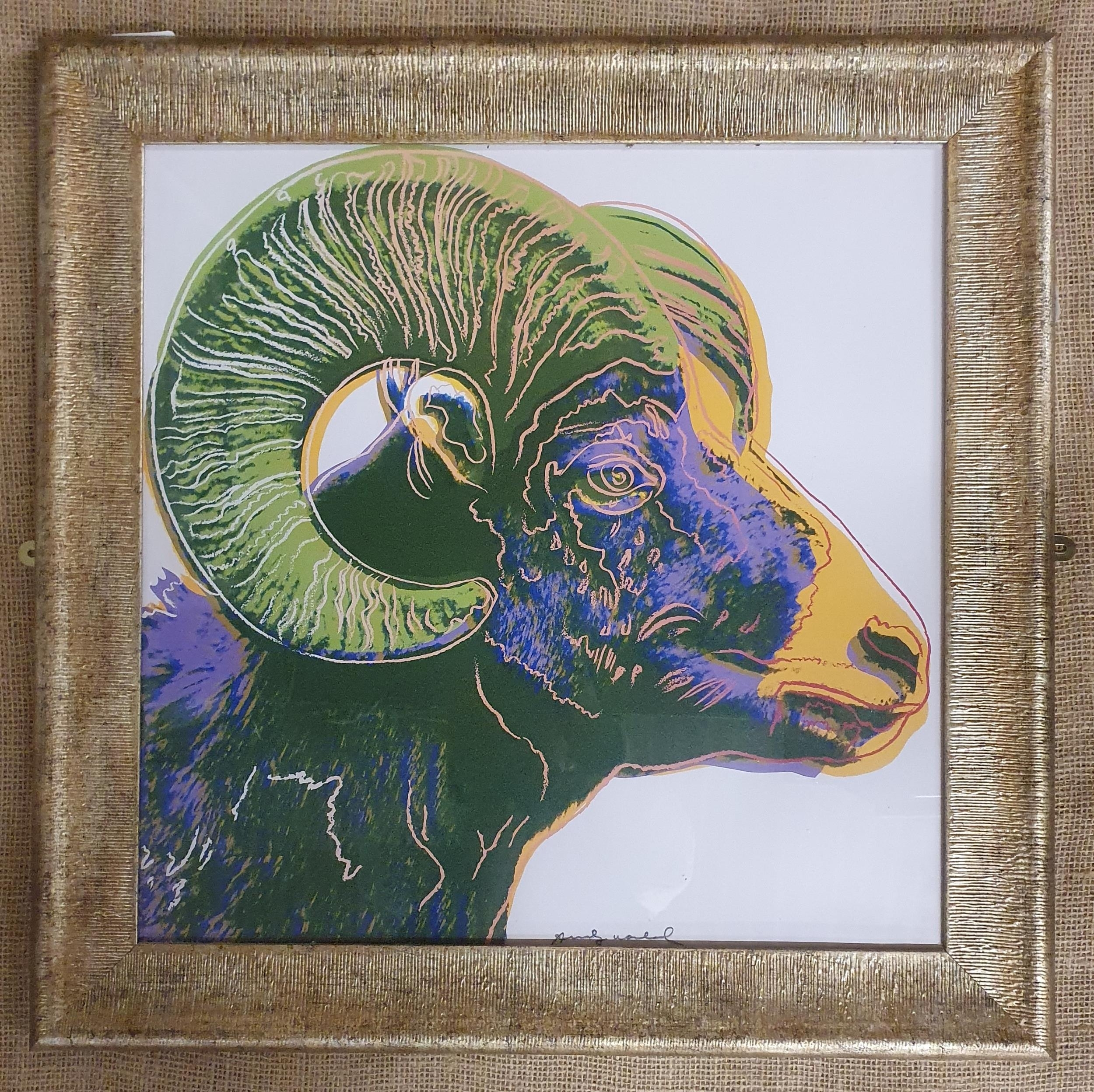 Andy Warhol | A coloured Print of a Rams head | MutualArt
