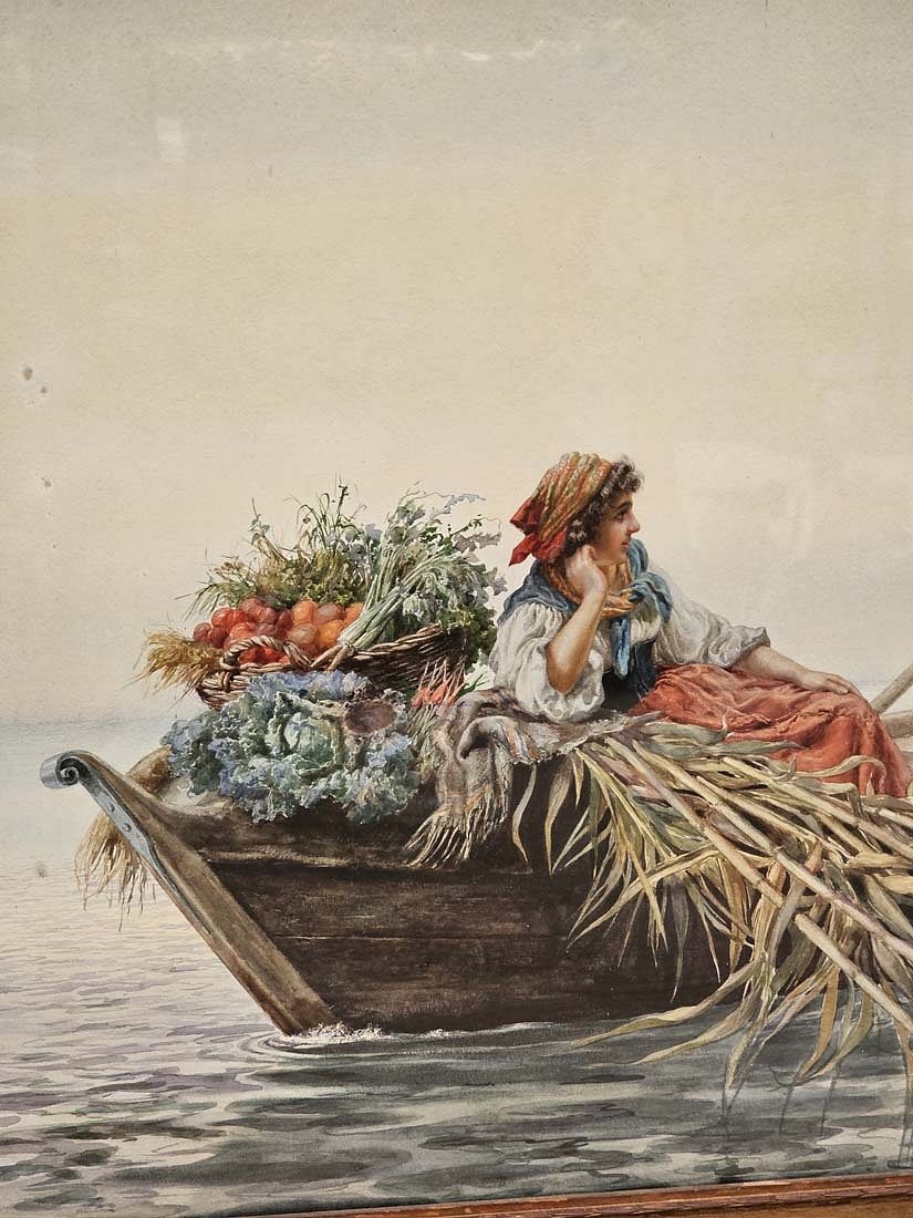 Pietro Garbini | The Floating Vegetable Sellers (19) | MutualArt