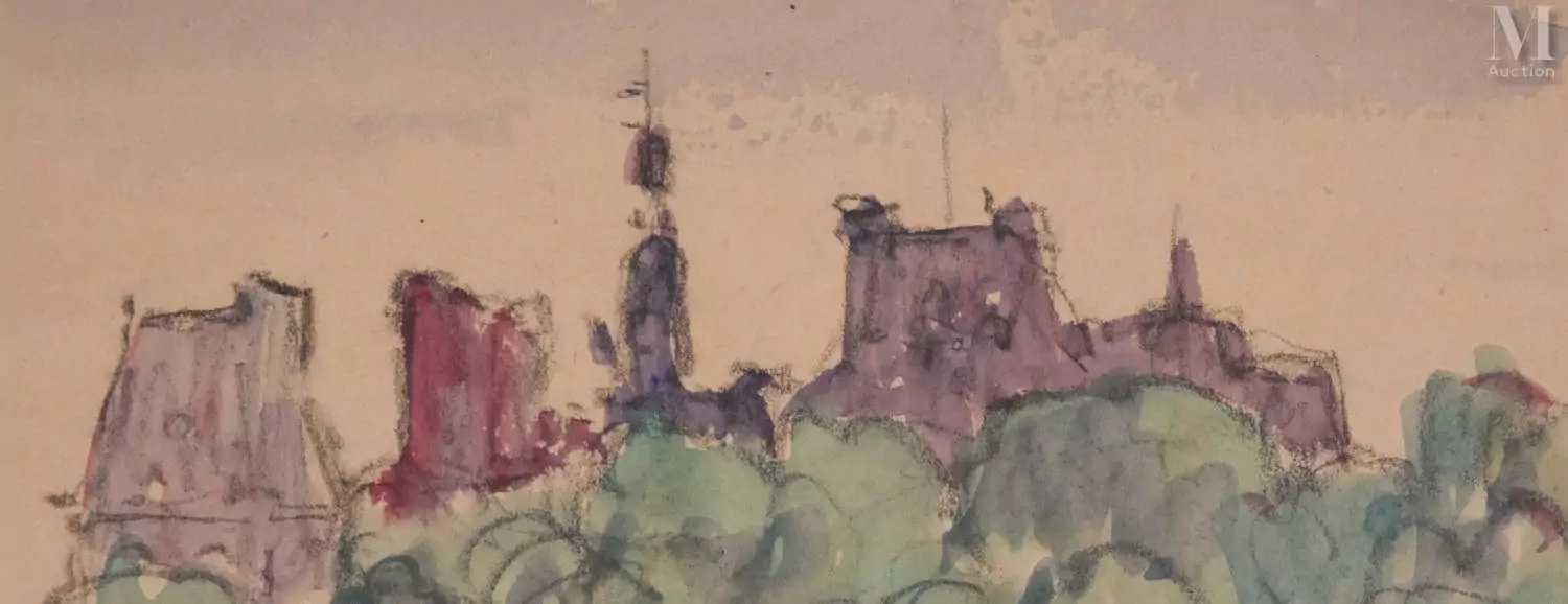 Joseph Victor Roux-Champion | L'Hôtel de Ville depuis le Quai aux ...