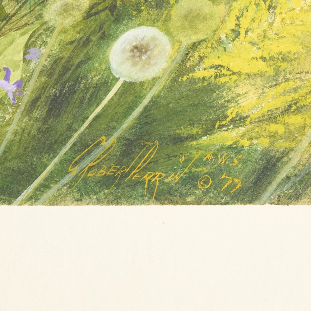 Charles Robert Perrin | Wildflower Field Painting (1977) | MutualArt