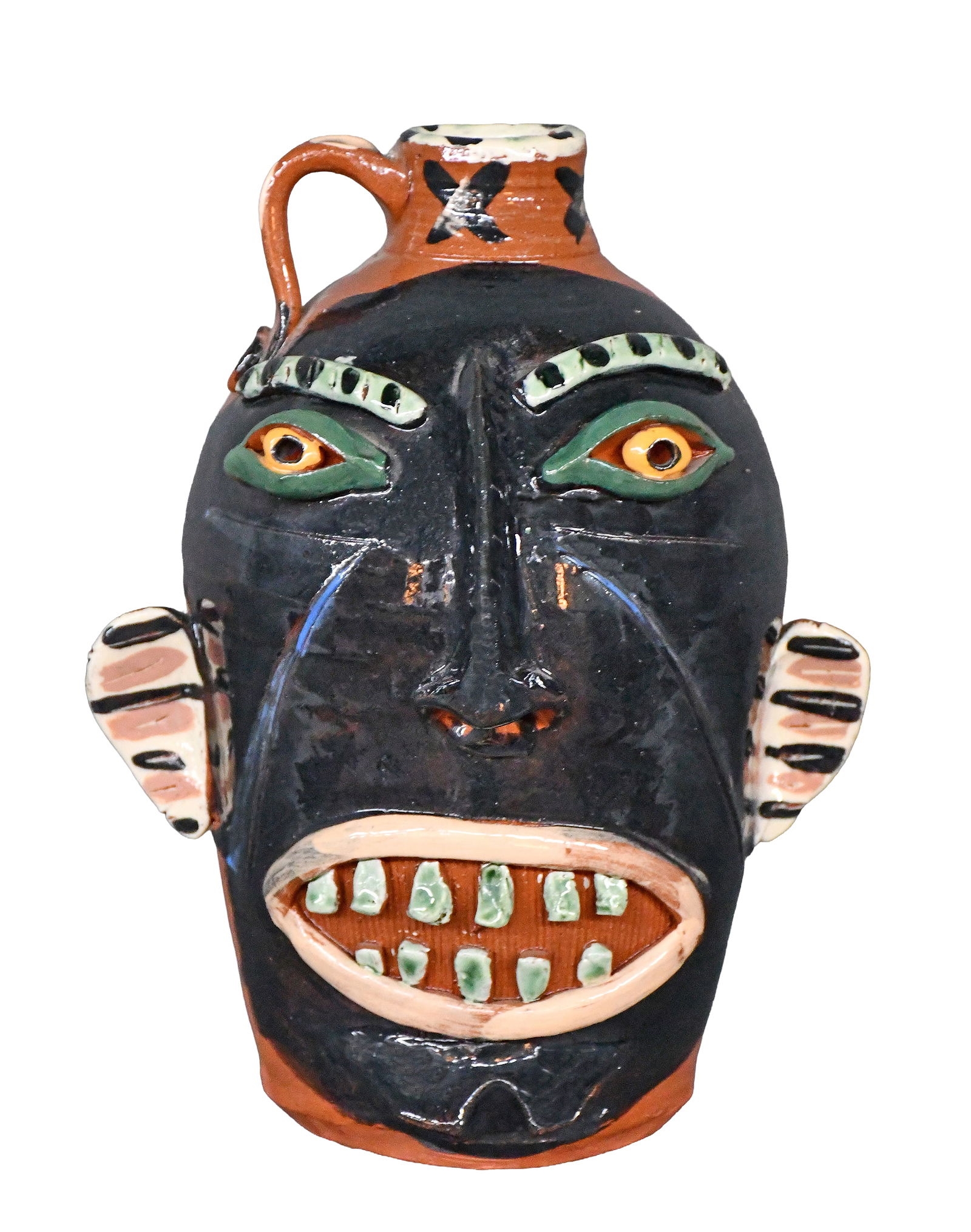 Carl Block | Navy Blue Face Jug | MutualArt