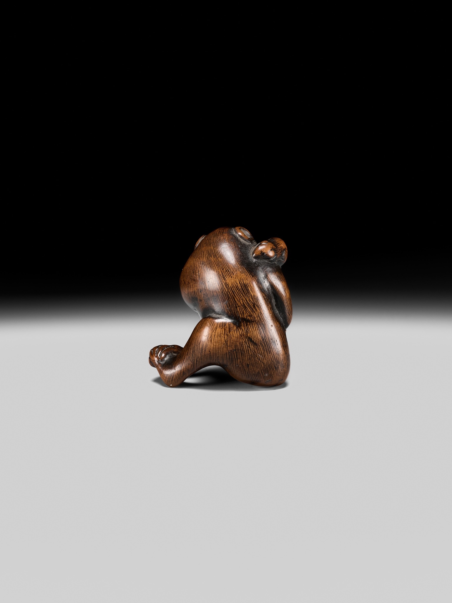 Mitsuhide | A RARE WOOD NETSUKE OF A MONKEY AND RAT (Late 18th Century ...