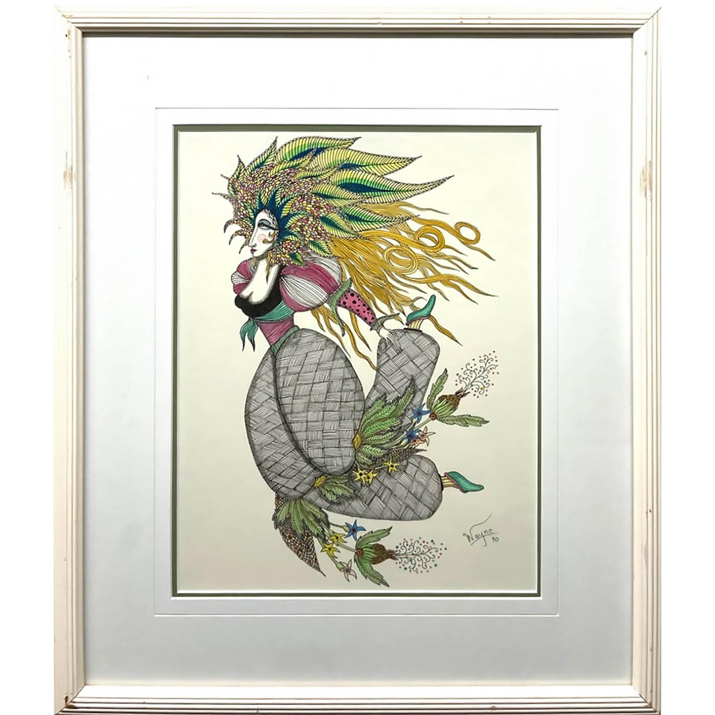 Toller Cranston | UNTITLED (LEAPING FIGURE IN COSTUME (1990) | MutualArt