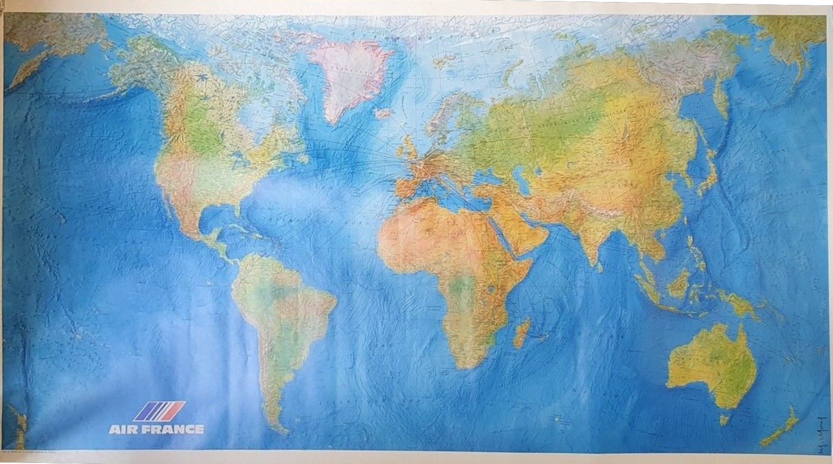 Maurice Morel | Planisphere with flight connections (1979) | MutualArt