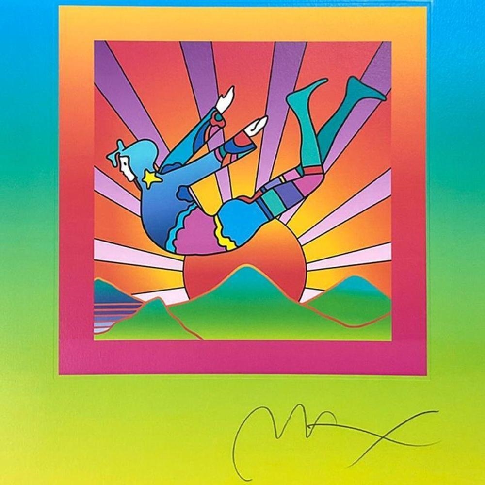 Peter Max | Cosmic Flyer With Sun on Blends Ver II | MutualArt