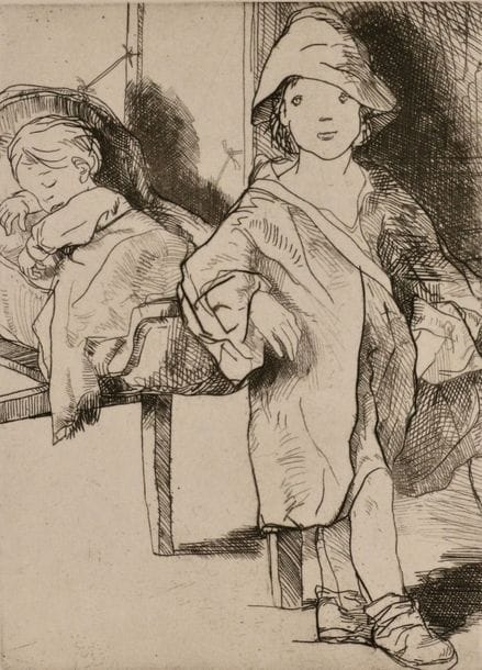 Bernard P. Naudin | Les Deux enfants à l'orgue de barbarie (1907 - 1908 ...