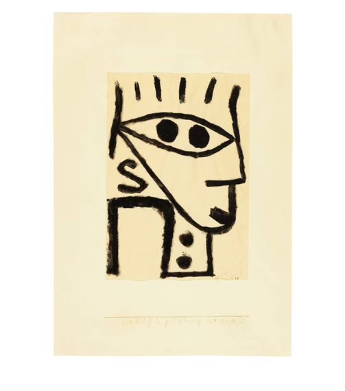 König und absolut by Paul Klee, 1940