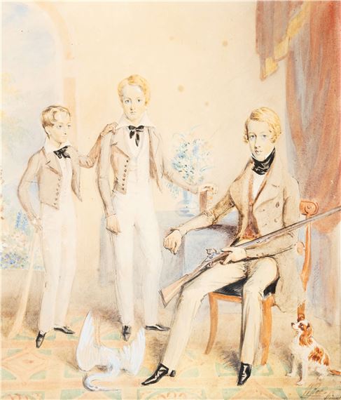 William Roe | A Group Portrait of Three Young Brothers (19th century ...
