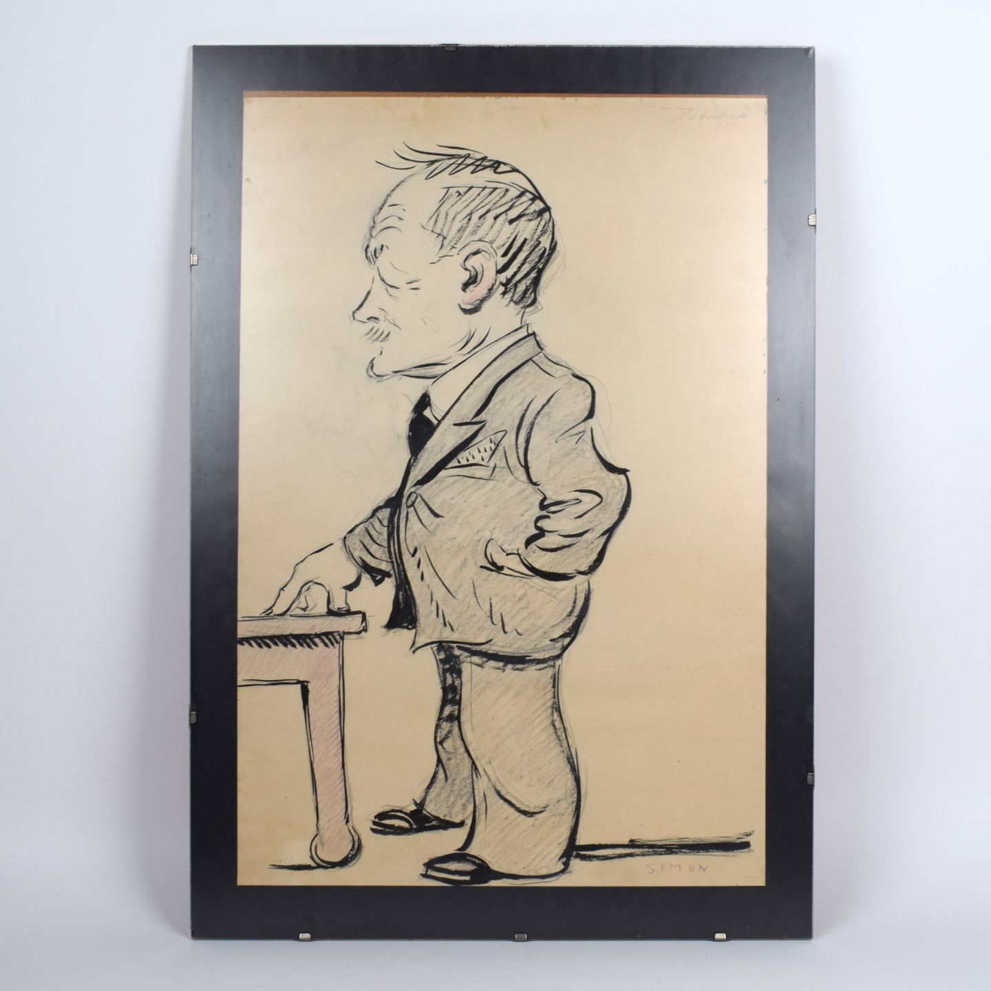 Albert Simon | Caricature of politician Nicolas Margue | MutualArt