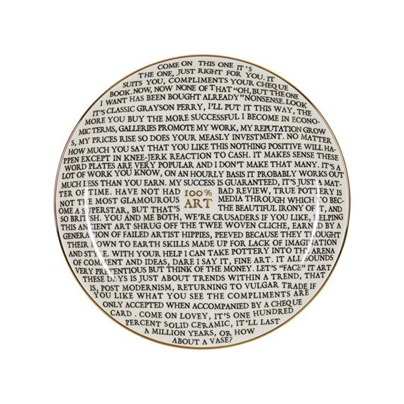 100% ART' PLATE - Grayson Perry