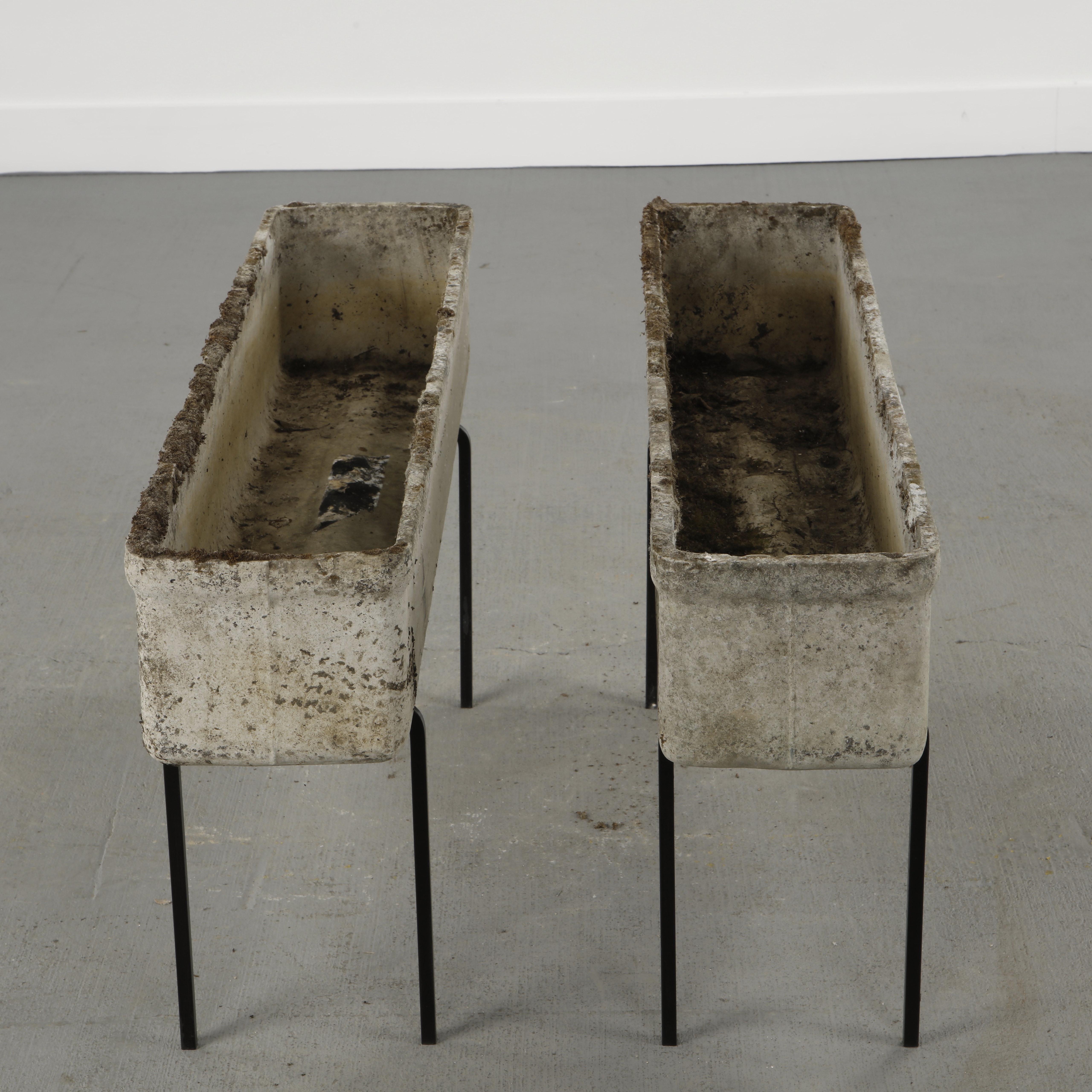 Willy Guhl | Pair of Rectangular Planters on Stands | MutualArt