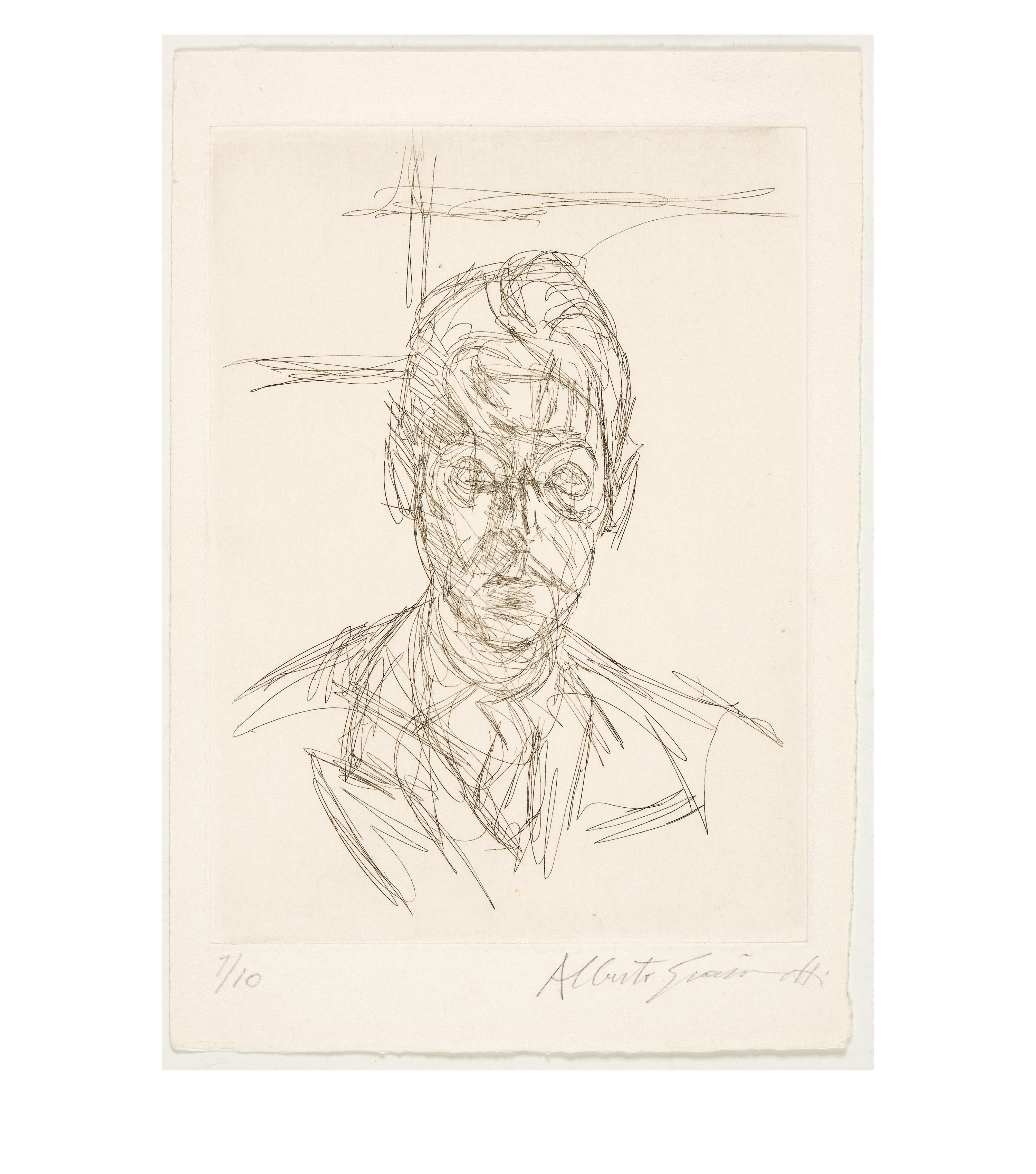 Alberto Giacometti | Etching on BFK Rives wove paper with watermark ...