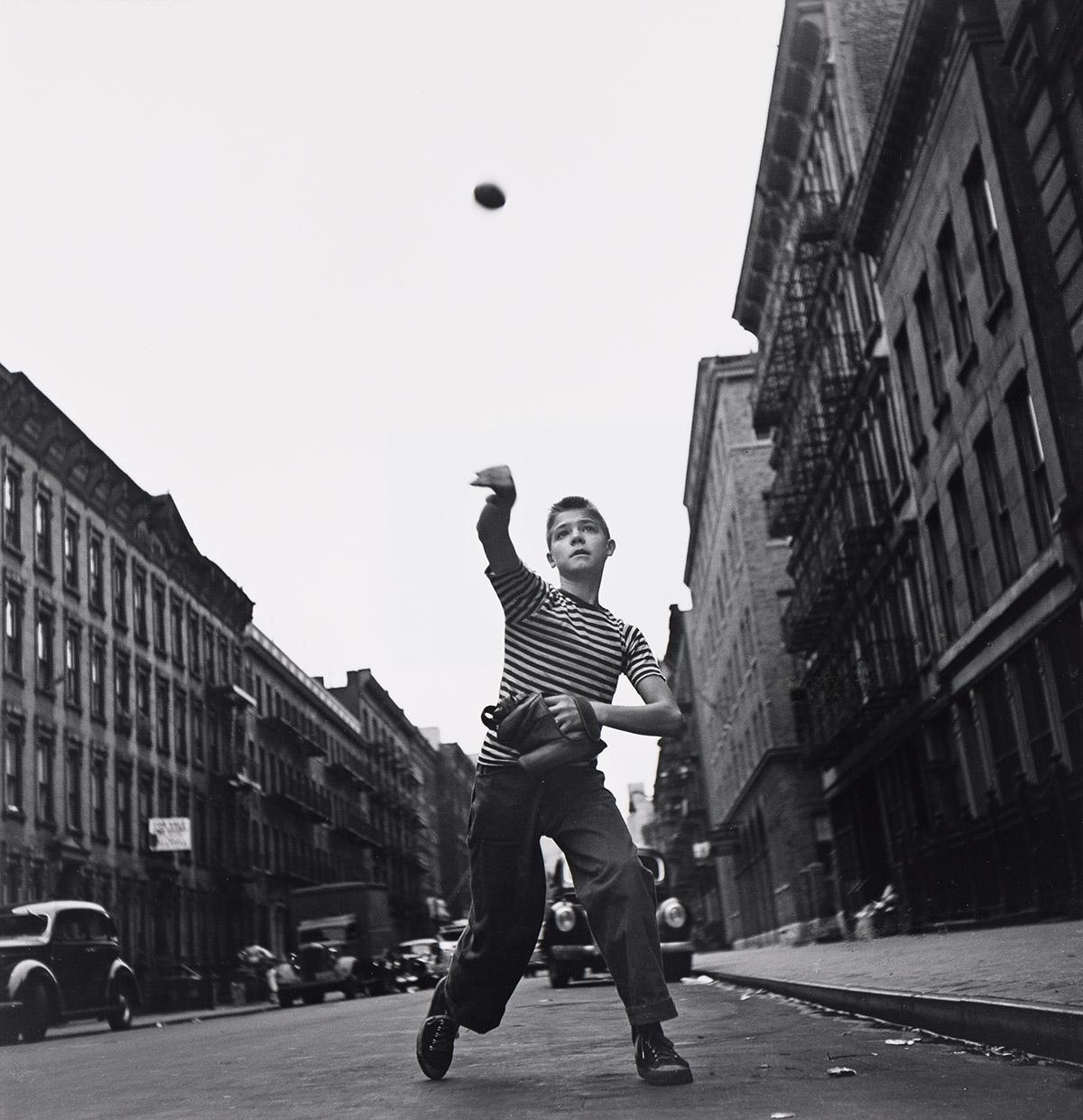 Cornell Capa | Pitching Ball, New York. 1948; printed before 2001 ...