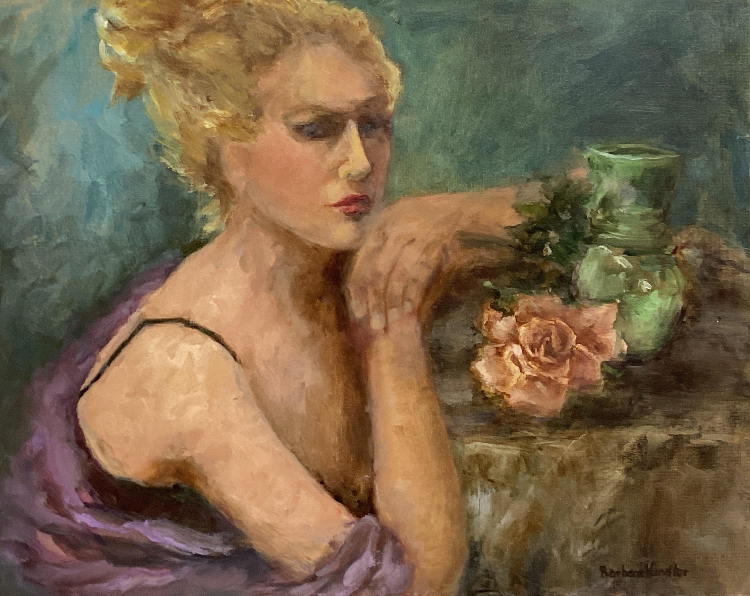 Barbara Handler | Female Portrait Oil On Canvas | MutualArt