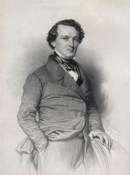 Joseph Schubert | Portrait of a society gentleman (1847) | MutualArt