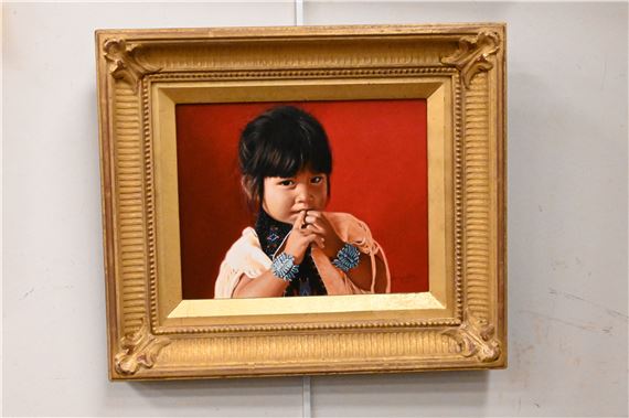 Larry Riley | Indian Girl Over Land Water Rush | MutualArt