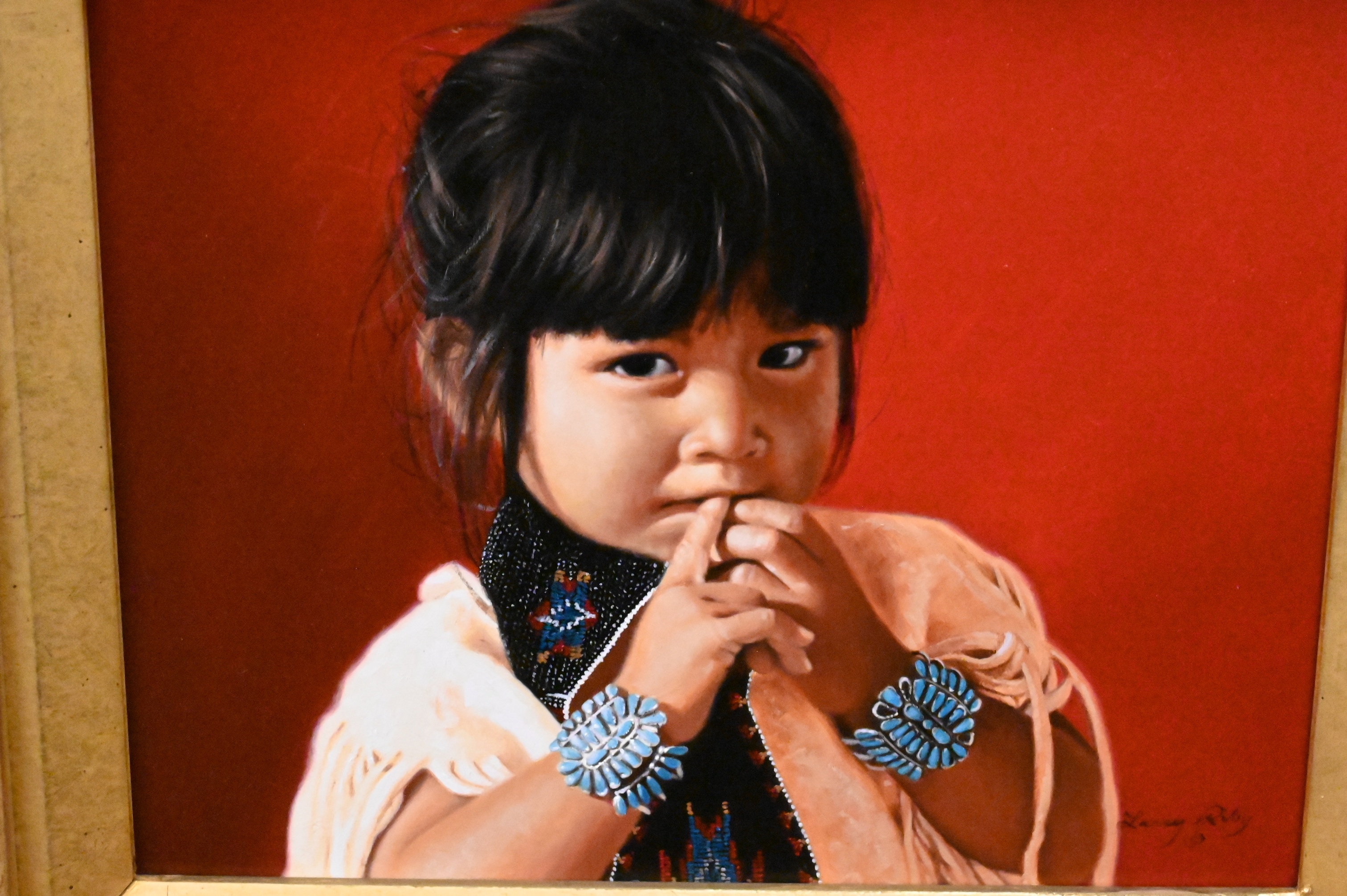 Larry Riley | Indian Girl Over Land Water Rush | MutualArt