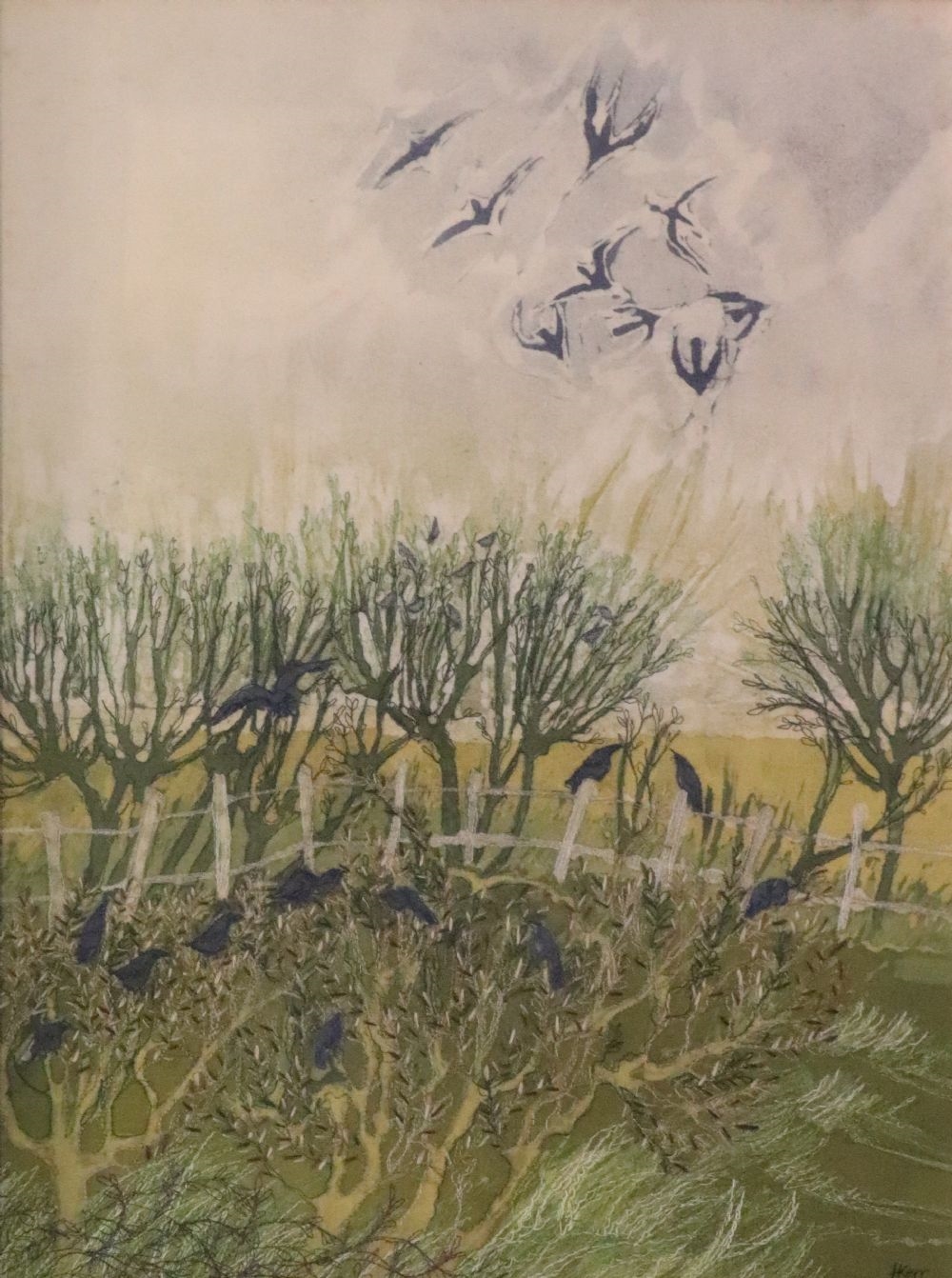 Helen Kerr | WINTER HEDGE BATIK | MutualArt