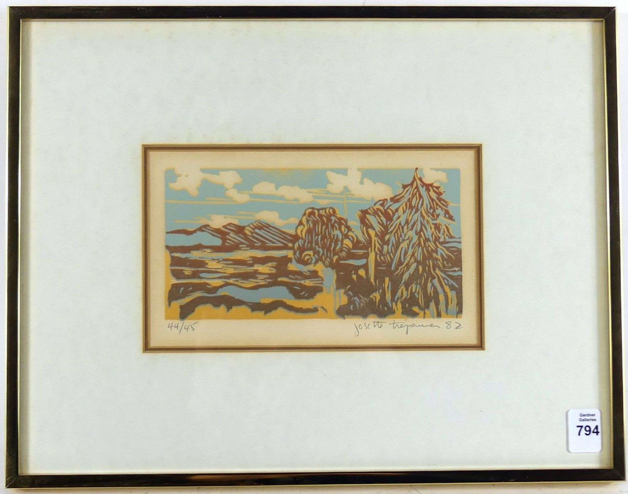 Josette Trépanier | Paysage Vert/Jaune | MutualArt