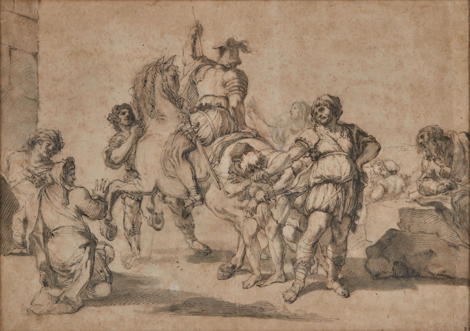 Salvator Rosa | Cavalier et personnages | MutualArt