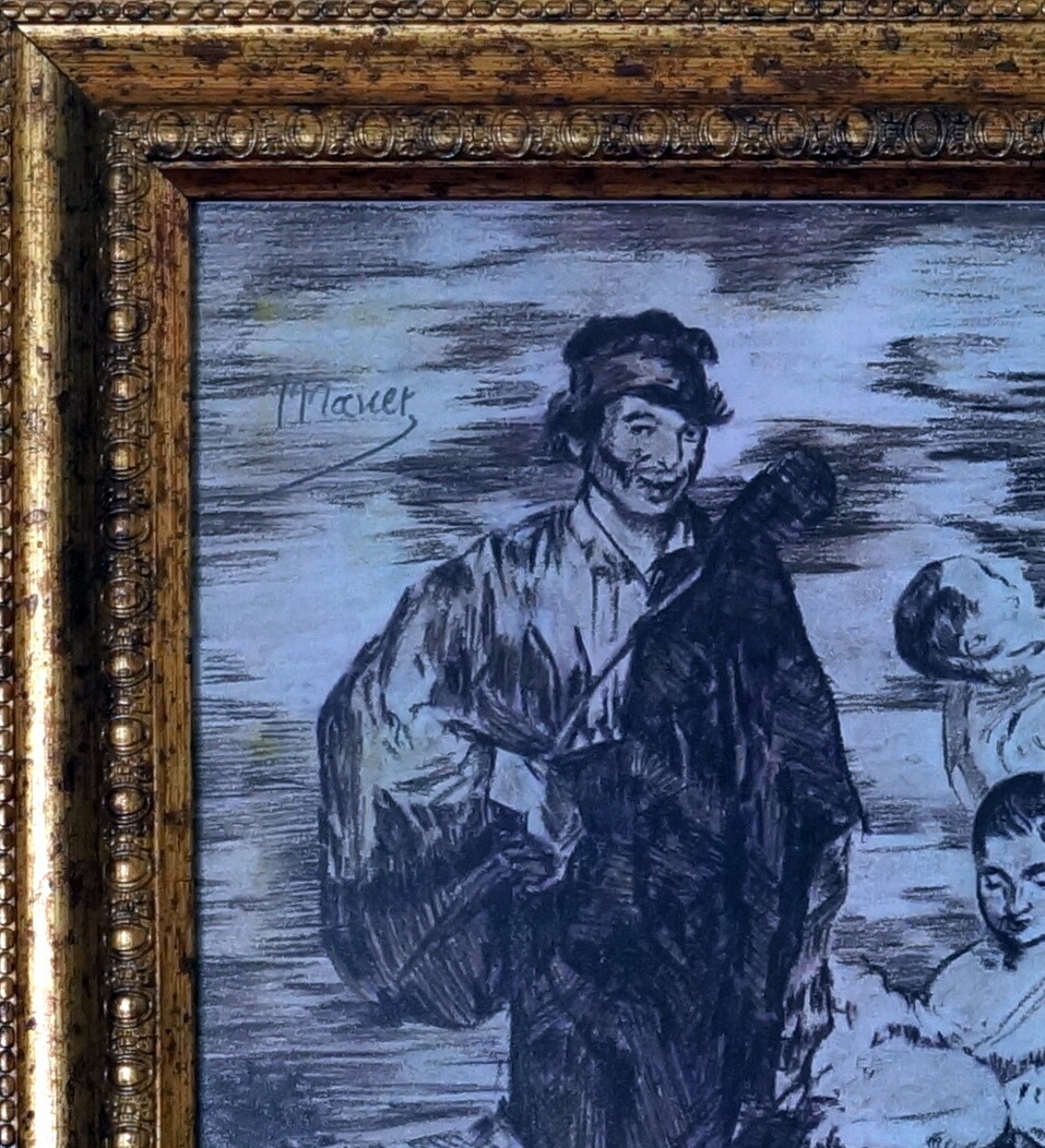 Édouard Manet | Authentic COLORED PENCIL DRAWING on PAPER SIGNED (1850 ...