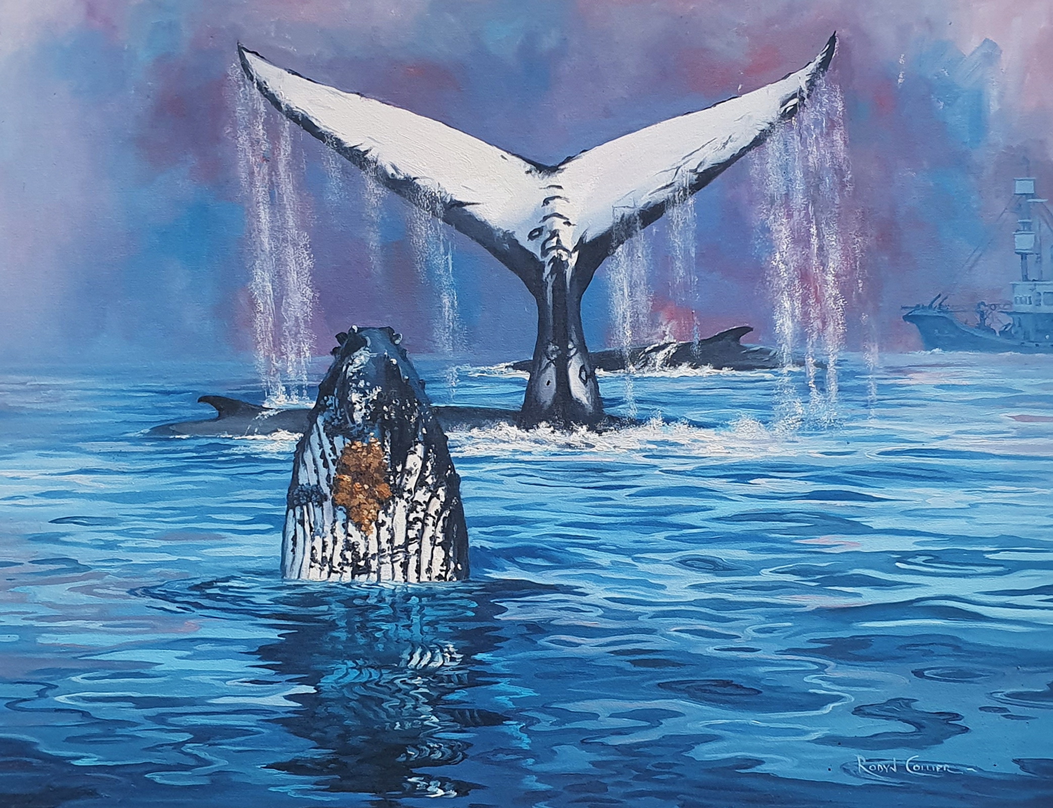 Robyn Collier | untitled (Whales Breaching | MutualArt