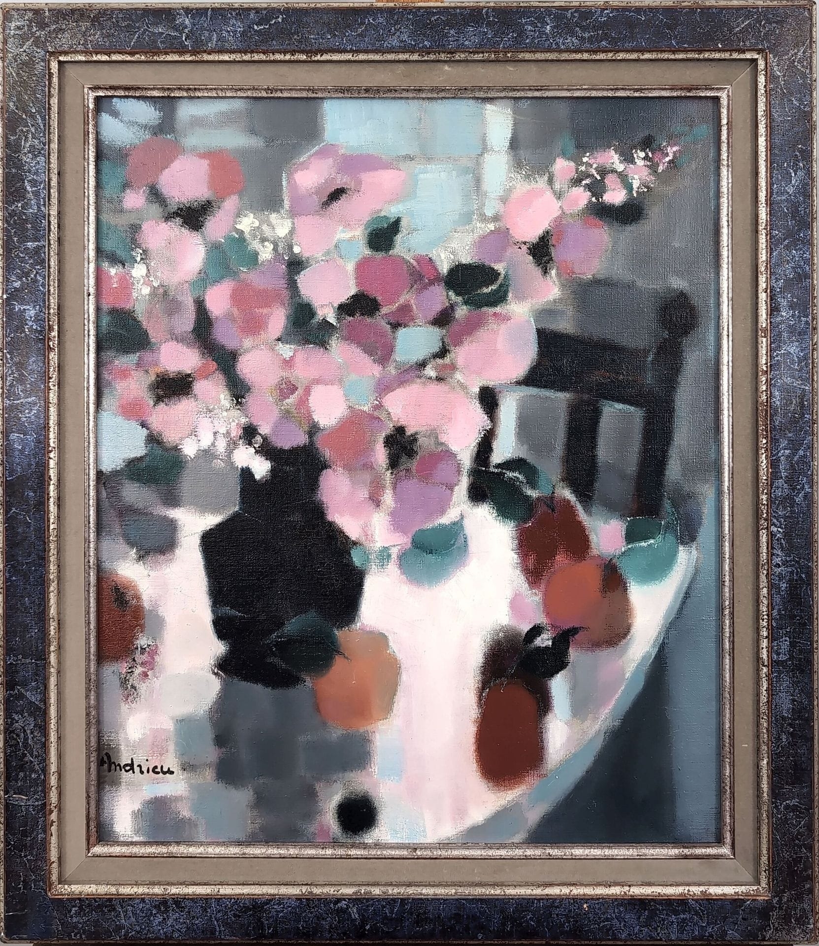 印象派　Jaqueline Andrieu 肉筆油彩画　直筆サインあり Jacqueline Andrieu Auction Results: Historical Sales Records