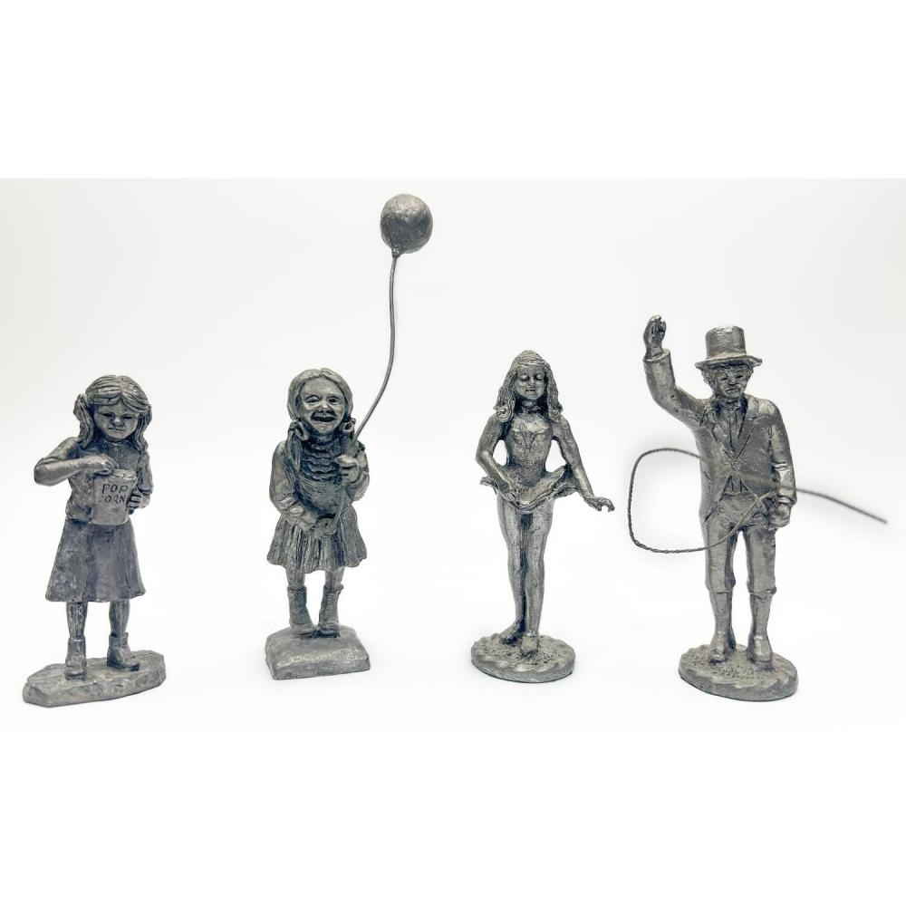 Michael Ricker | Set of 10 Pewter Figures of Street Performers & a ...