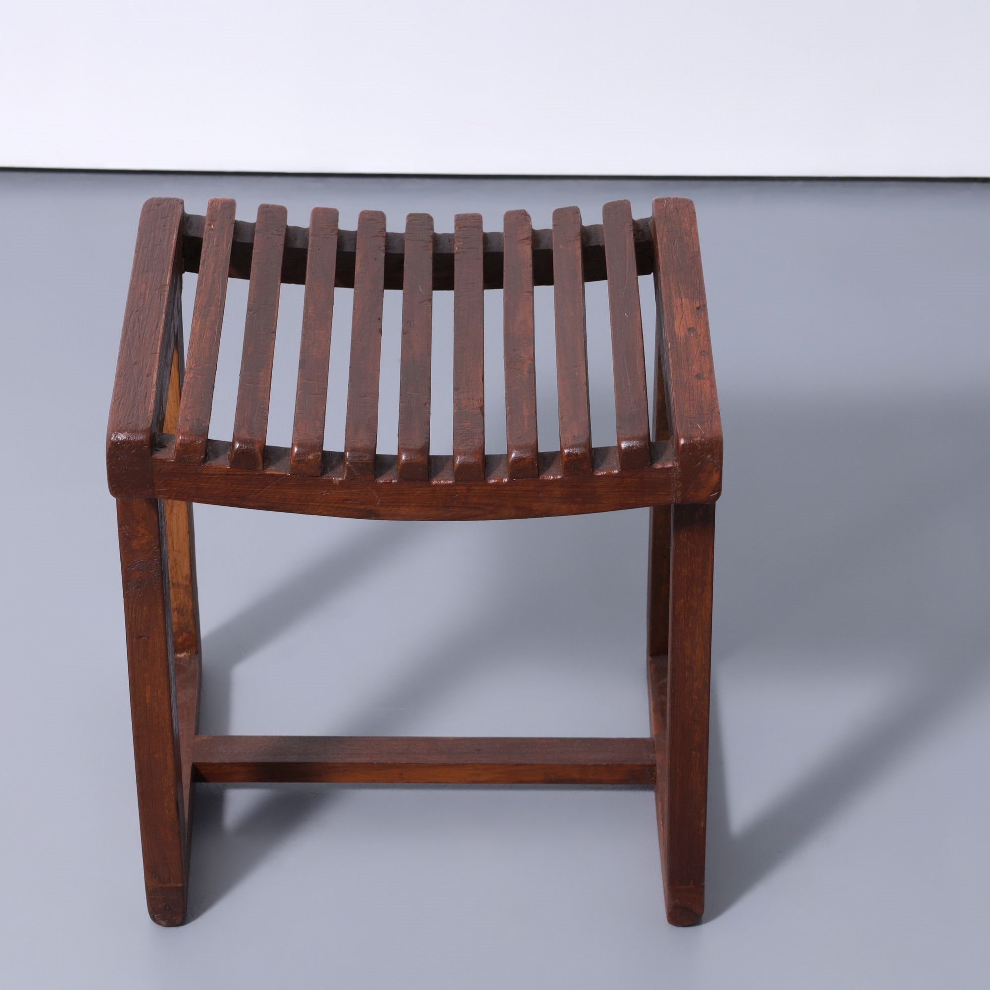 Pierre Jeanneret | CHANDIGARH Slatted Stool | MutualArt