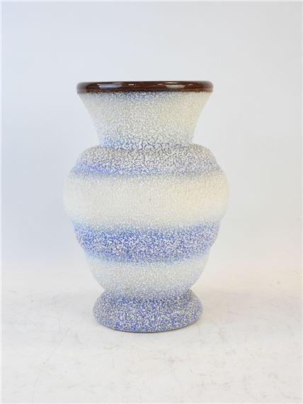 Dage Louis-Auguste | Blue, brown and white glazed ceramic baluster vase ...