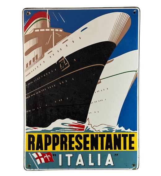 Italian School, 20th Century | Original enamel sign of Italian ...