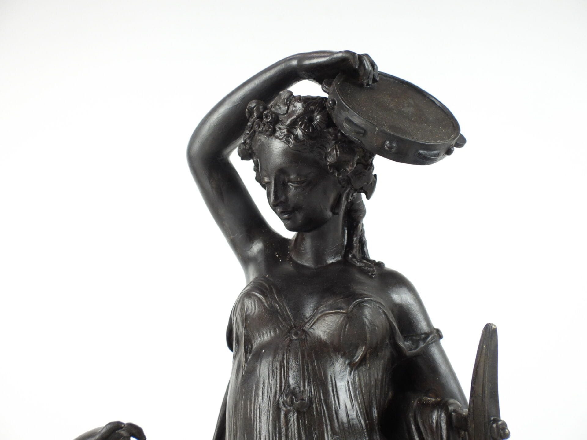Jean Bulio | Bacchante or Maenad with lyre accompanied by a putto (19th ...