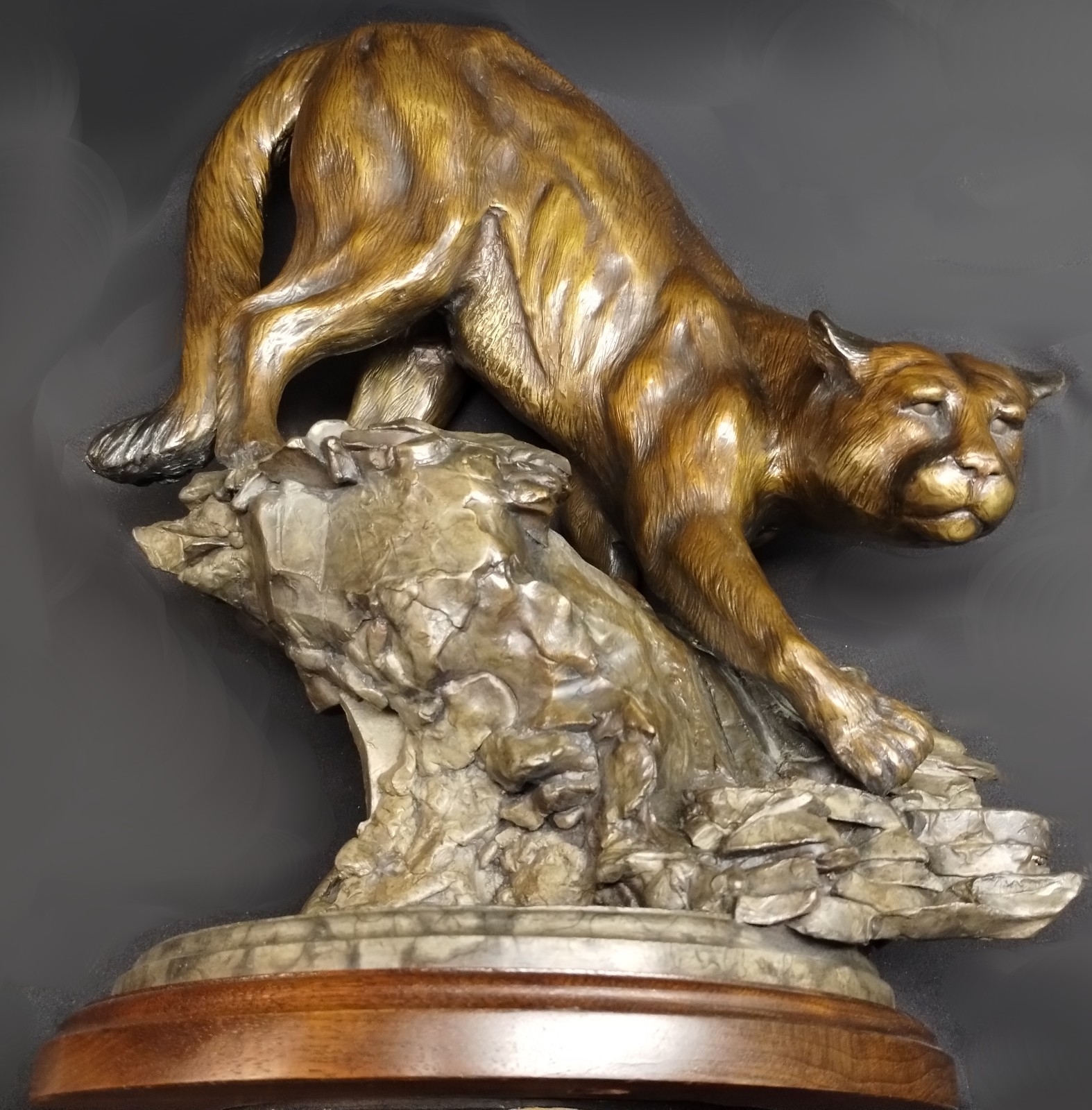 Sam Anton Terakedis | Bronze Sculpture of Cougar/Mountain Lion LE (3/30 ...